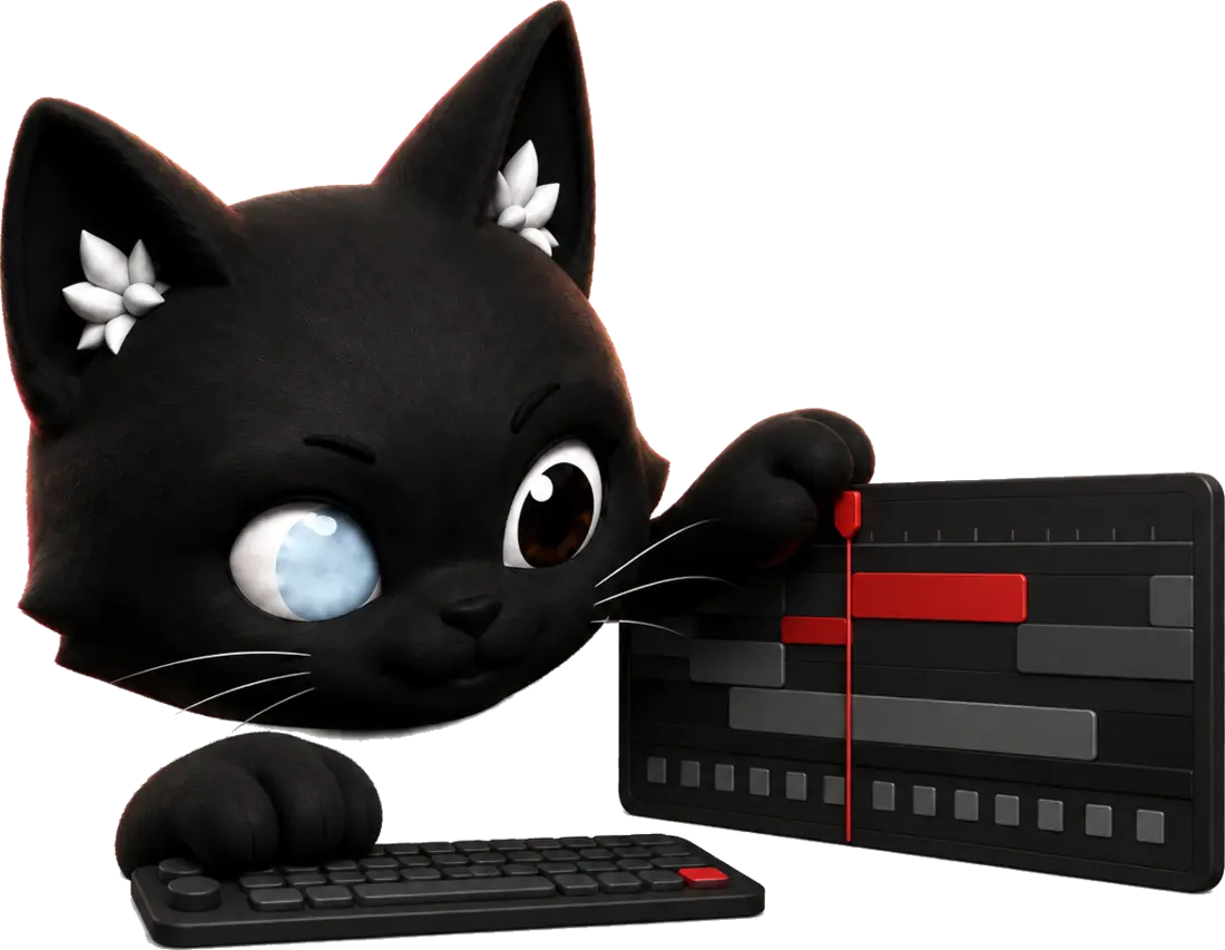 Johnny edits at a professional timeline